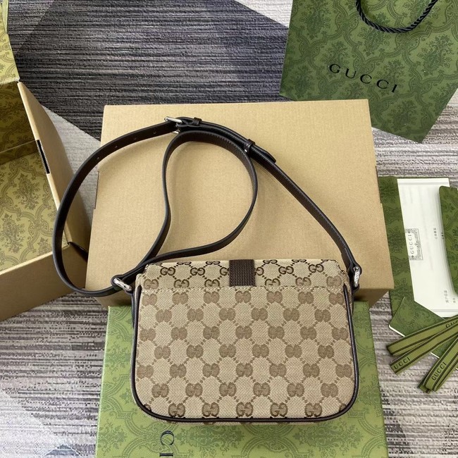 Gucci MINI GG CROSSBODY BAG 802100 Brown