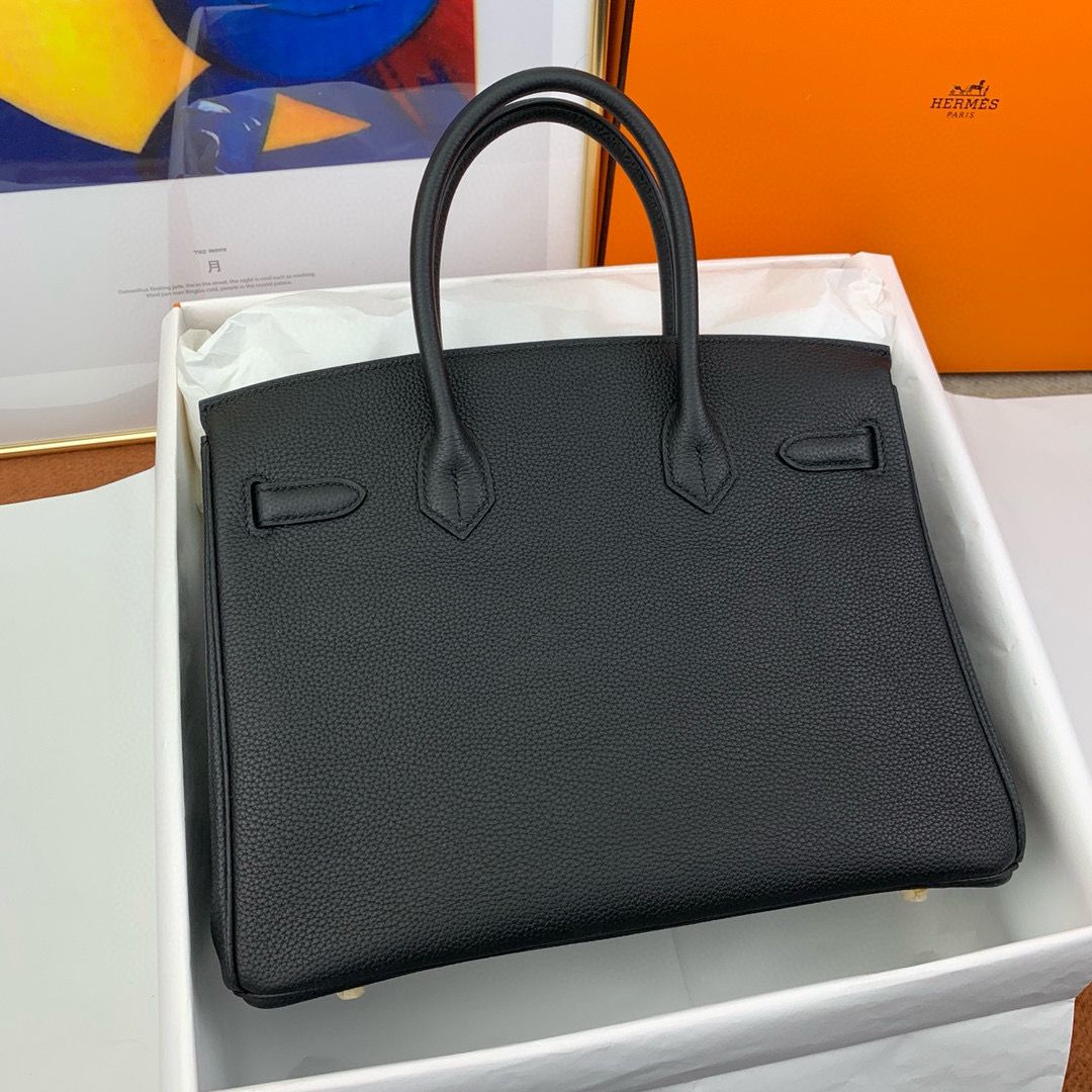 Hermes Birkin Tote Bag Original Togo Leather BK35 Black