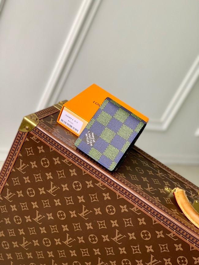 Louis Vuitton Multiple Wallet N00142 Blue Green