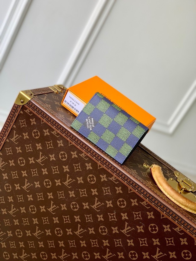 Louis Vuitton Passport Cover N00168 Blue Green