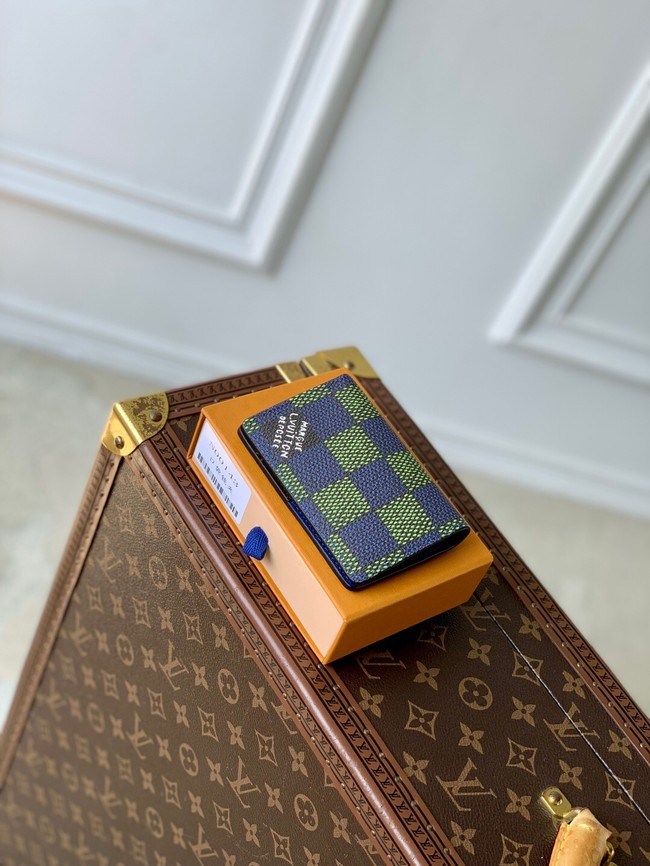 Louis Vuitton Pocket Organizer N00143 Blue Green