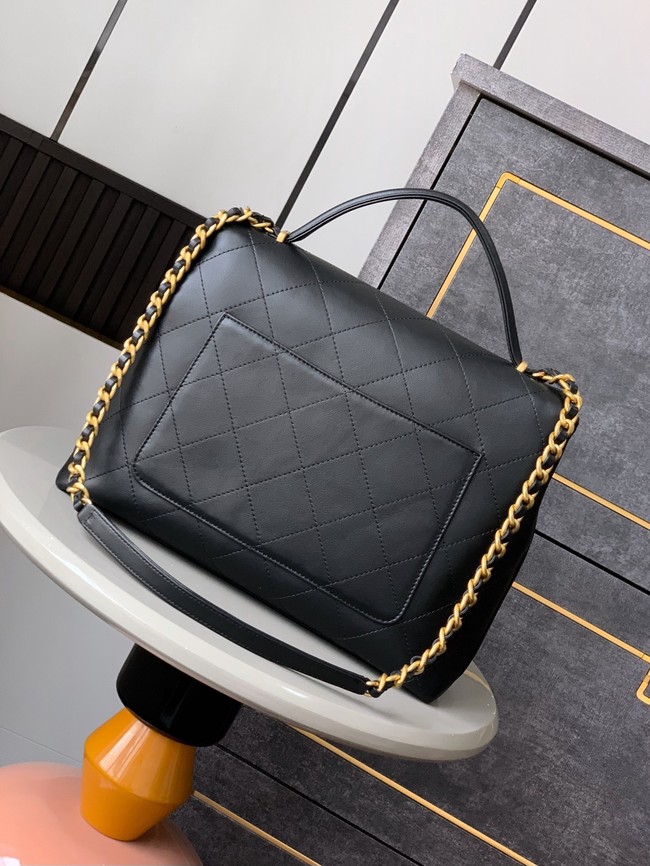 Chanel Medium FLAP BAG WITH TOP HANDLE AS5542 BLACK