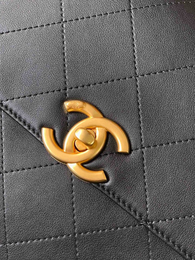 Chanel Medium FLAP BAG WITH TOP HANDLE AS5542 BLACK