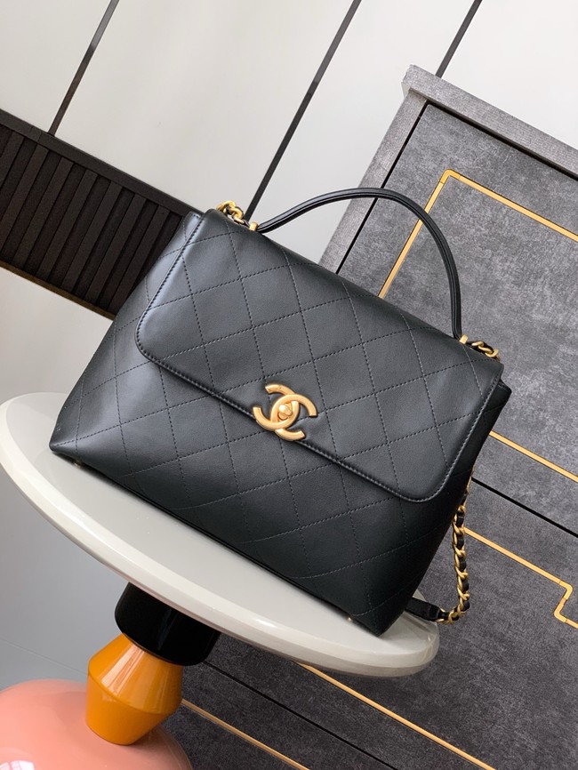 Chanel Medium FLAP BAG WITH TOP HANDLE AS5542 BLACK
