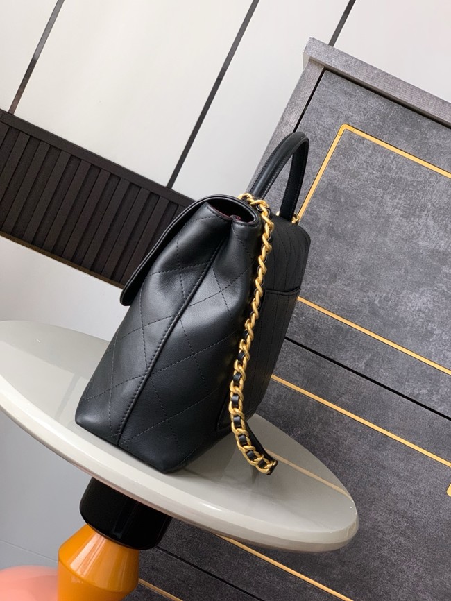 Chanel Medium FLAP BAG WITH TOP HANDLE AS5542 BLACK