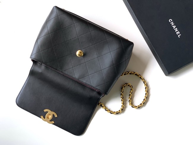 Chanel SMALL FLAP BAG WITH TOP HANDLE AS5541 BLACK