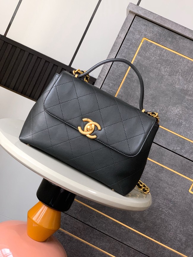 Chanel SMALL FLAP BAG WITH TOP HANDLE AS5541 BLACK