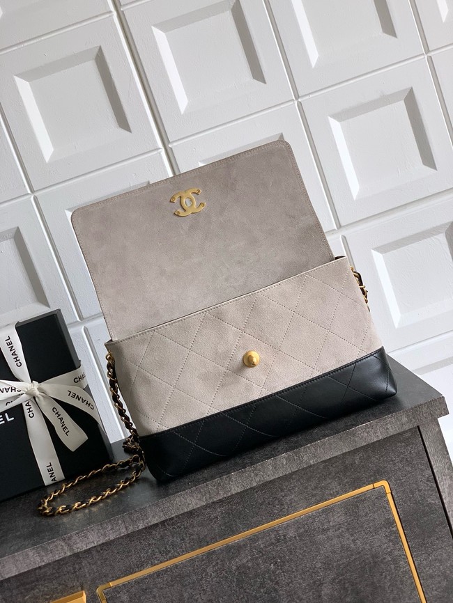 CHANEL Shopping Bag 5598 Black&gray