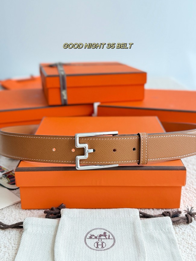 Hermes Epsom calfskin leather belt 66006