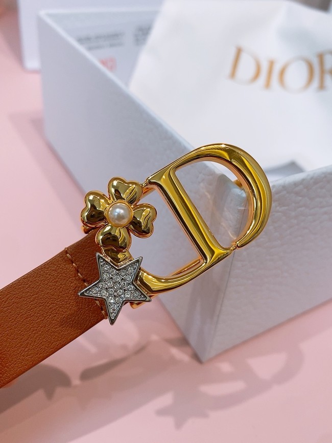 Dior 30 Montaigne Lucky Charms Belt Smooth Calfskin 18MM B0156