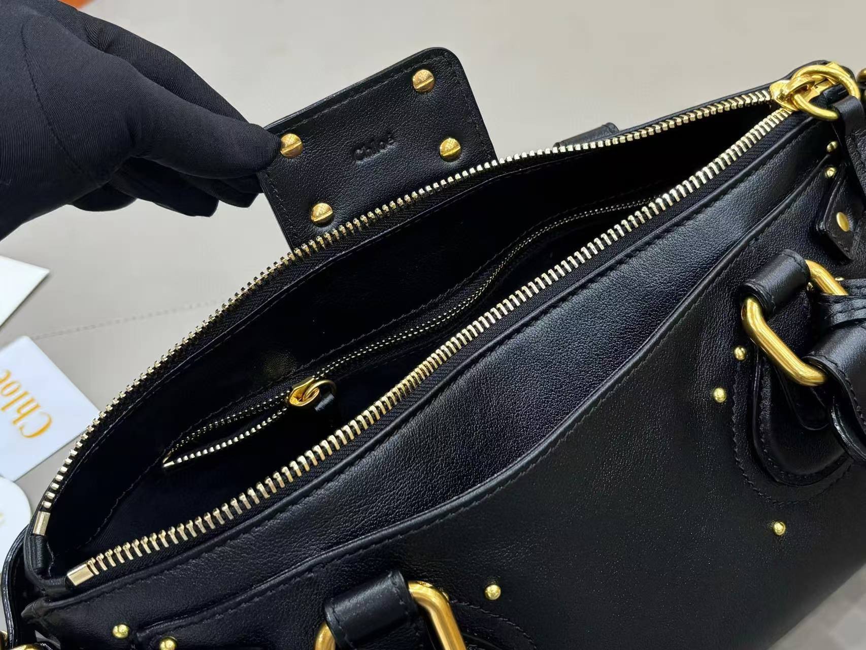 Chloe Original Leather Handle Bag C63202 Black