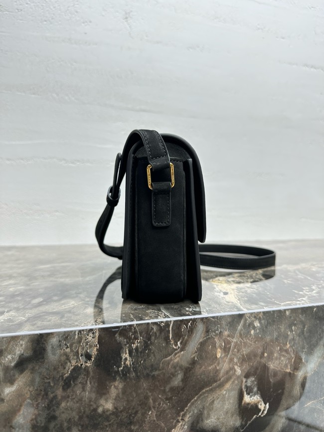 Celine TEEN TRIOMPHE BAG IN NUBUCK CALFSKIN 188423 black