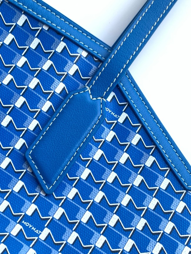 Goyard Calfskin Leather Tote Bag MM M8002 blue