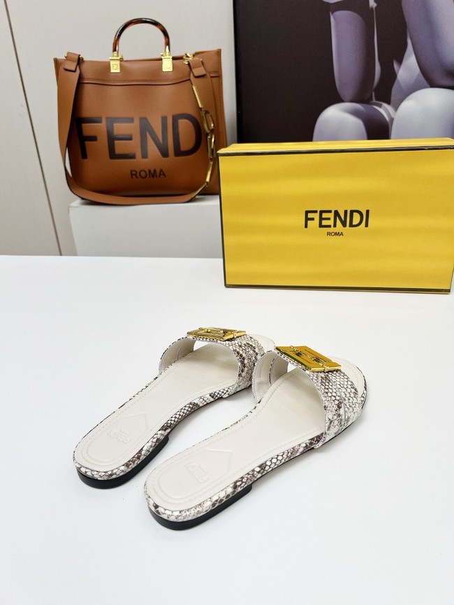 FENDI FFold leather mid-heel sandals 8R8538-3