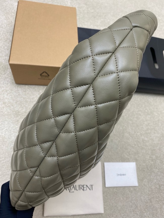 Yves Saint Laurent ICARE hobo in quilted nappa 858160 dark green