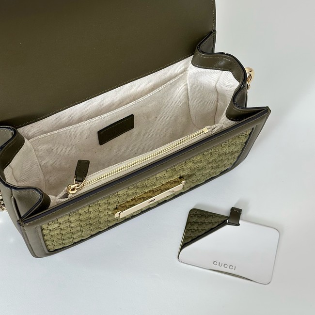 Gucci GG Marmont small suede shoulder bag 826761 green