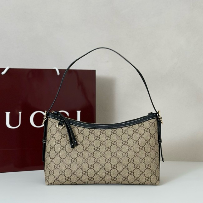 Gucci GG Emblem medium shoulder bag GG canvas 847449 black