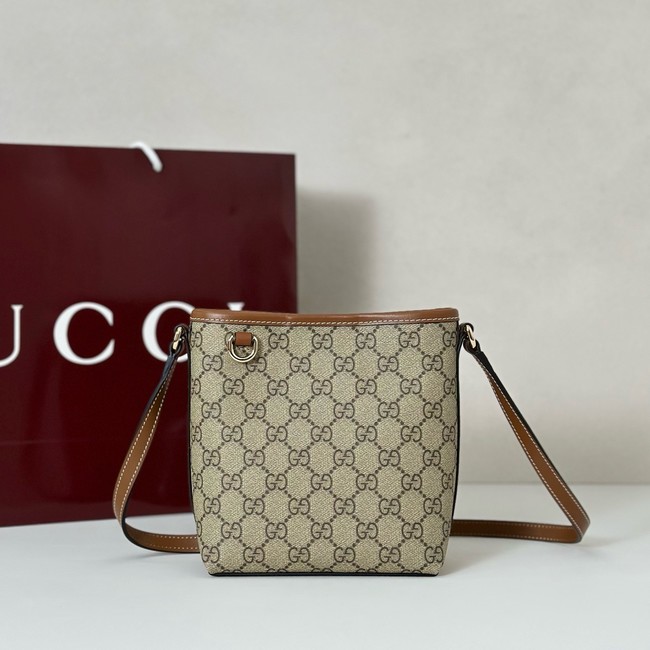 Gucci GG Emblem nano bucket bag GG canvas 847090 brown