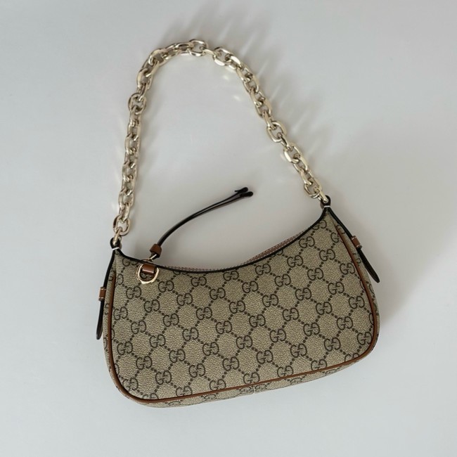 Gucci GG Emblem small shoulder bag 847447 brown