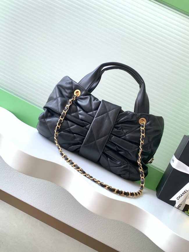 Chanel Shiny Lambskin Bow bag AS5851 black