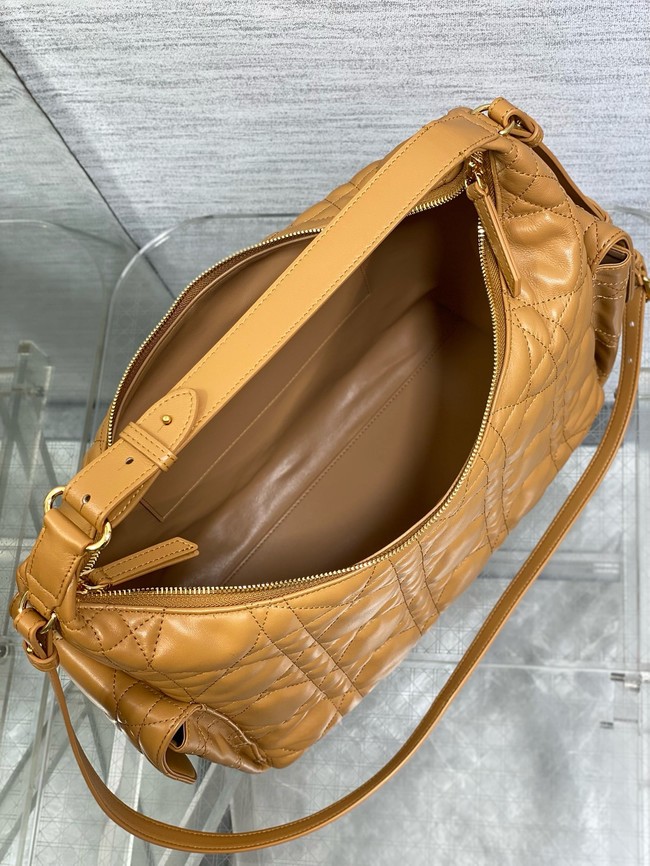 Dior Large D-Dream Bag Macrocannage Lambskin M6322 tan