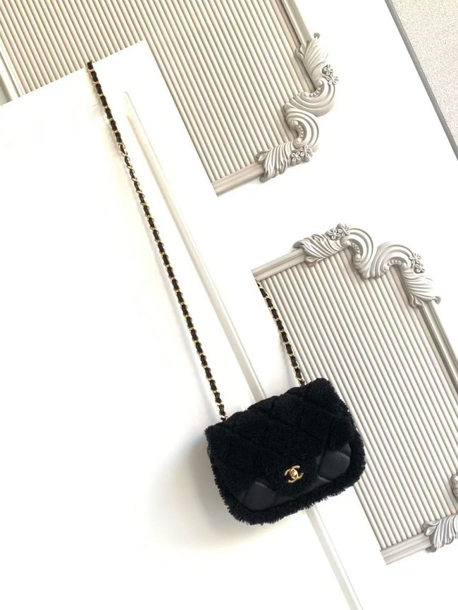 CHANEL mini Shoulder Bag Lambskin AS5148 black