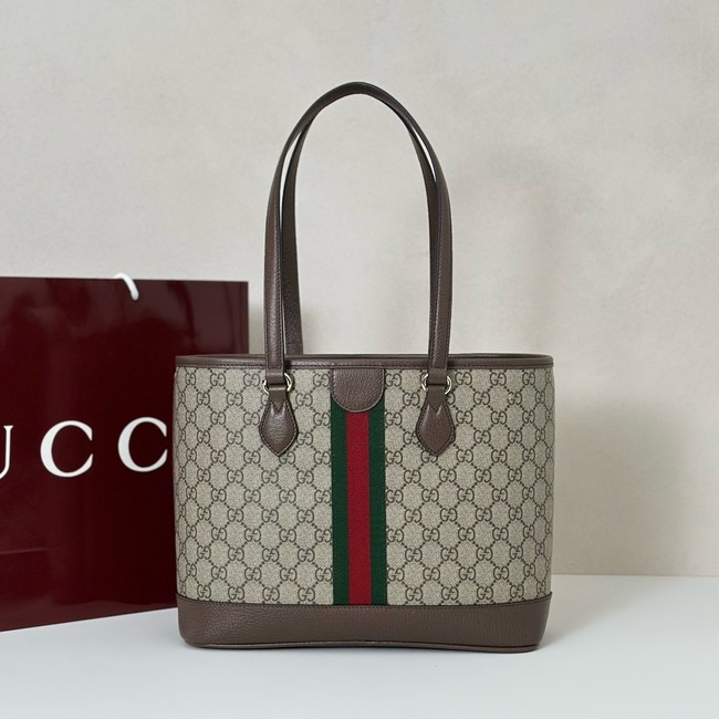 Gucci Ophidia small tote bag 836849 dark brown