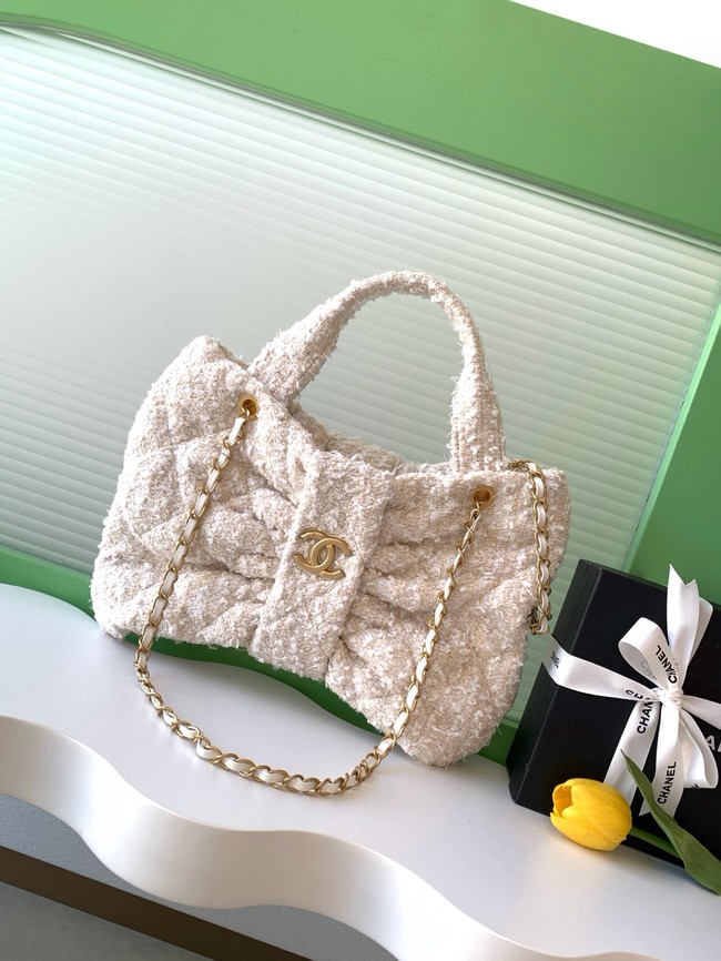 Chanel Bow Bag AS5851 Beige & White