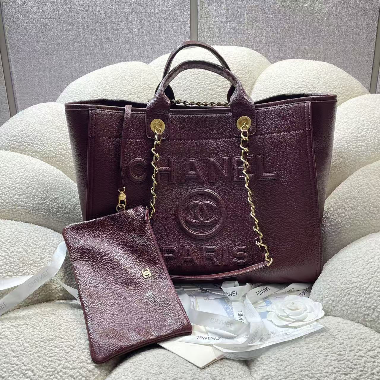 Chanel Original Leather LARGE SHOPPING BAG A66941 Wine Chanel Original Leather LARGE SHOPPING BAG A66941 Wine