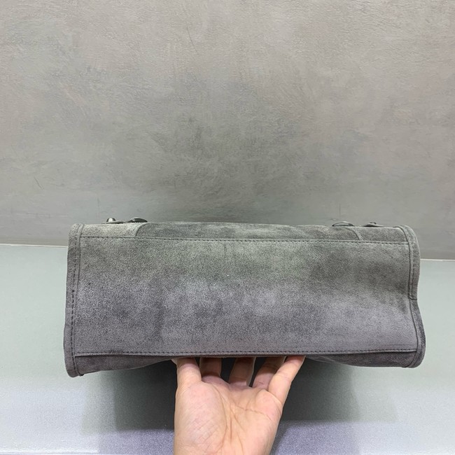 Balenciaga Le City small suede tote bag 230582 grey