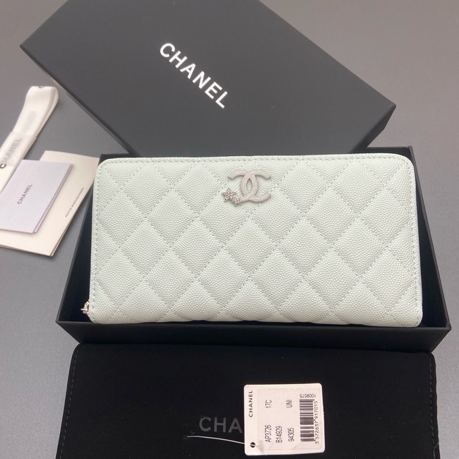 Chanel Classic Zipped Wallet 3726 light green
