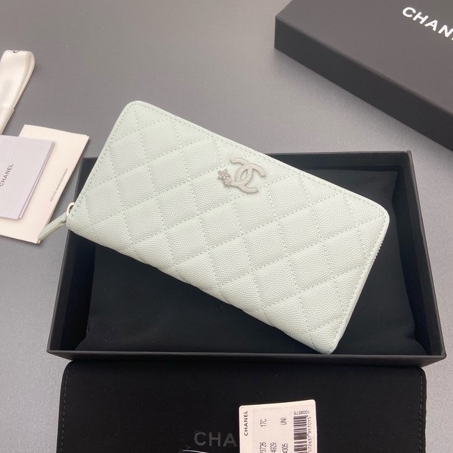 Chanel Classic Zipped Wallet 3726 light green