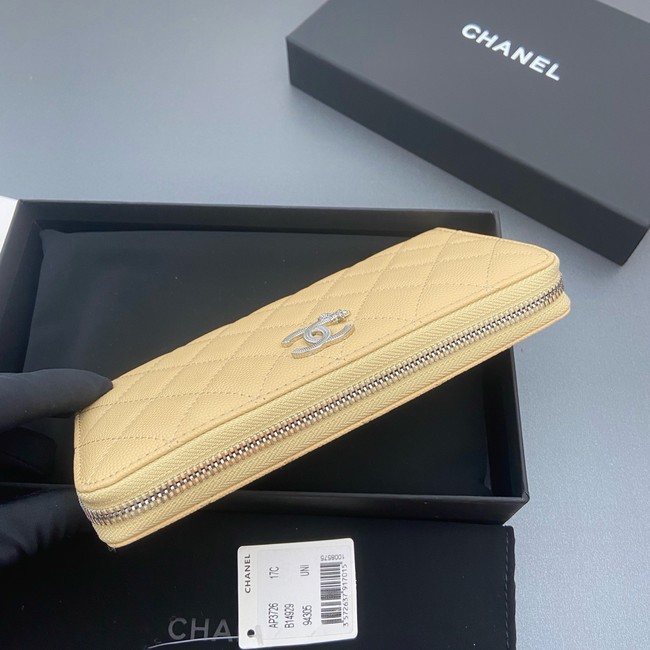 Chanel Classic Zipped Wallet 3726 yellow