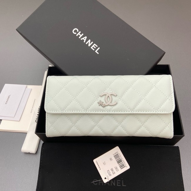 Chanel Long Flap Wallet AP3724 light green
