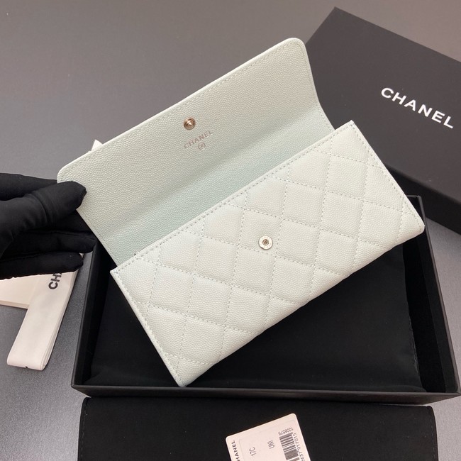 Chanel Long Flap Wallet AP3724 light green