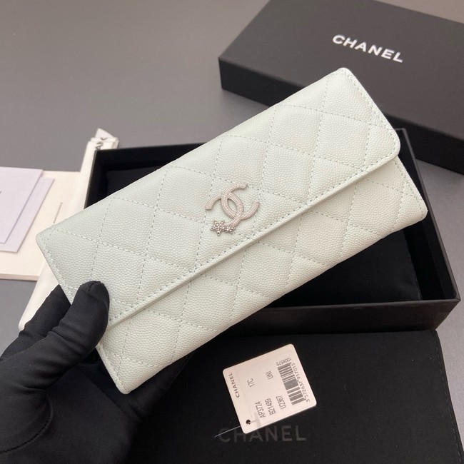 Chanel Long Flap Wallet AP3724 light green