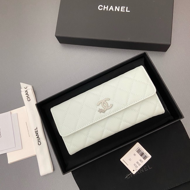 Chanel Long Flap Wallet AP3724 light green