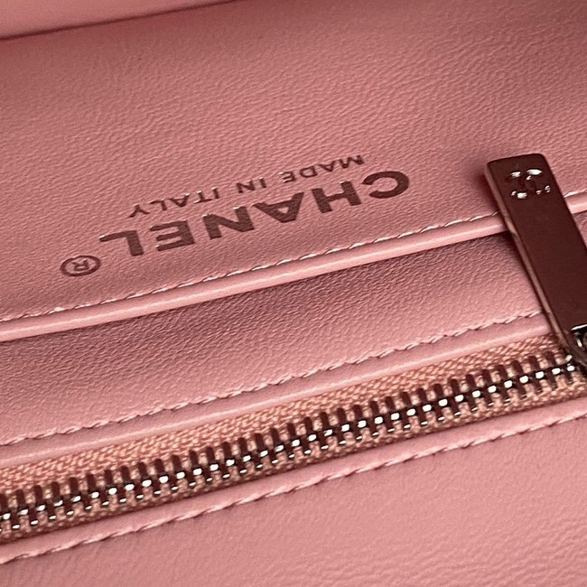 CHANEL Mini Flap Bag AS5758 pink&Silver Metal