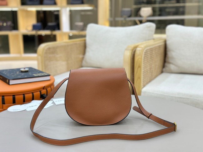 Chloe Grained Calfskin MARCIE saddle bag 31054 brown