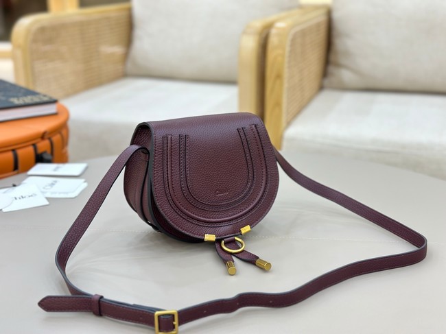 Chloe MARCIE small saddle bag 31053 burgundy