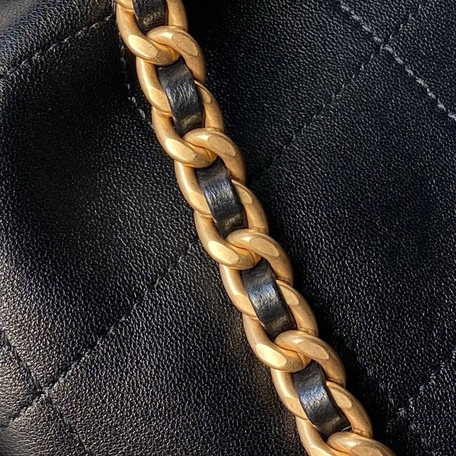 CHANEL Hobo Bag Lambskin AS5978 black