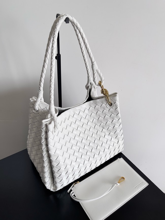 Bottega Veneta Large Parachute 826212 white& Brass finish