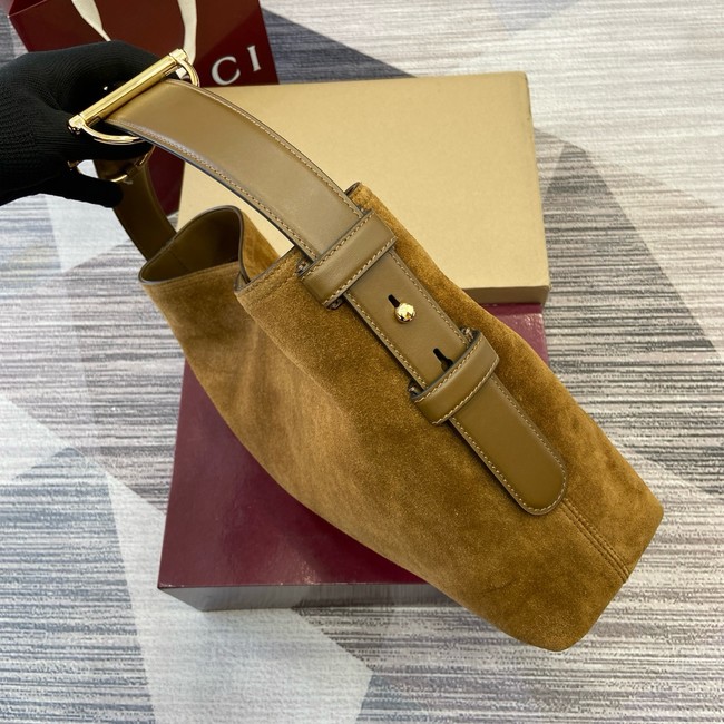 Gucci Beatrix medium tote bag suede 850926 brown