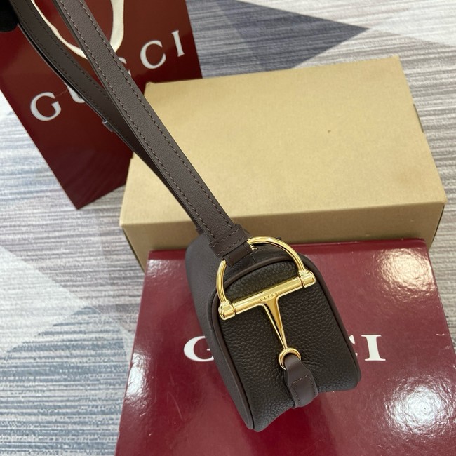 Gucci Half Horsebit mini bag 860784 dark brown