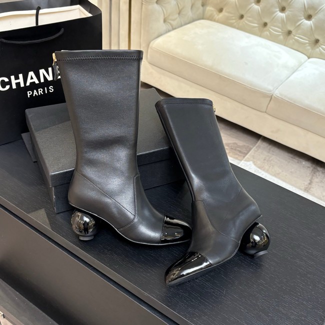 Chanel High Boots Calfskin & Patent Calfskin G46789-1
