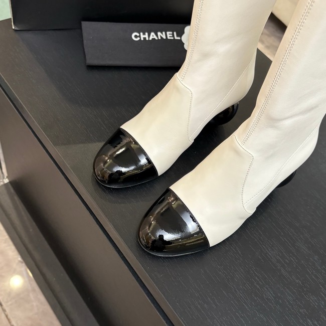 Chanel High Boots Calfskin & Patent Calfskin G46789-2