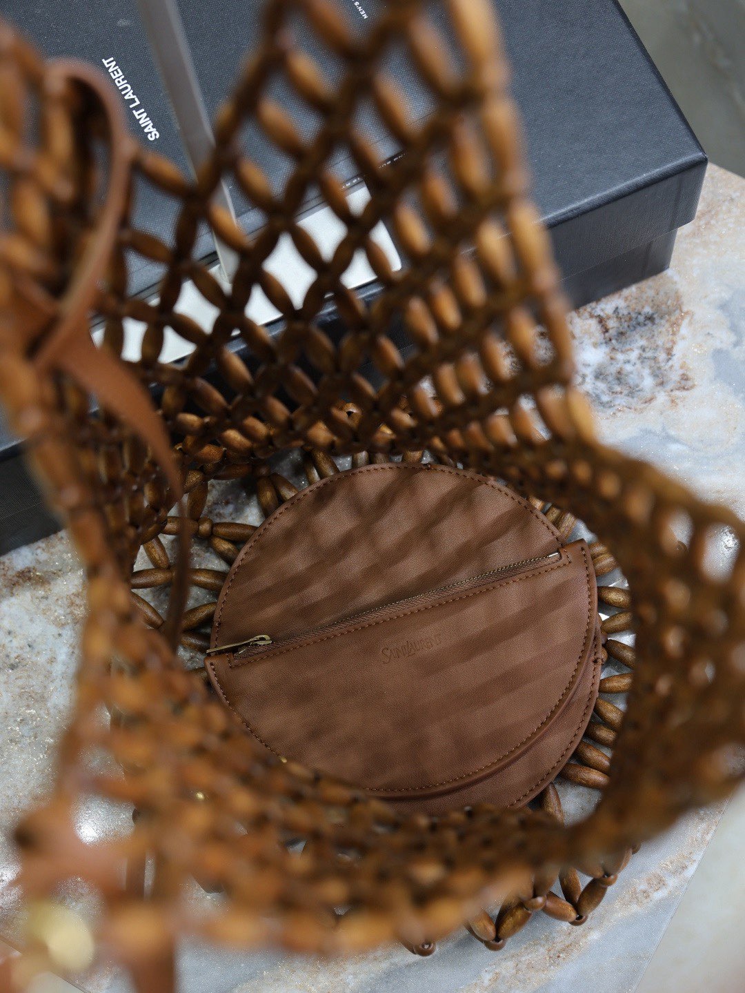 Saint Laurent Bucket Supple Bag 821911 Brown Saint Laurent Bucket Supple Bag 821911 Brown