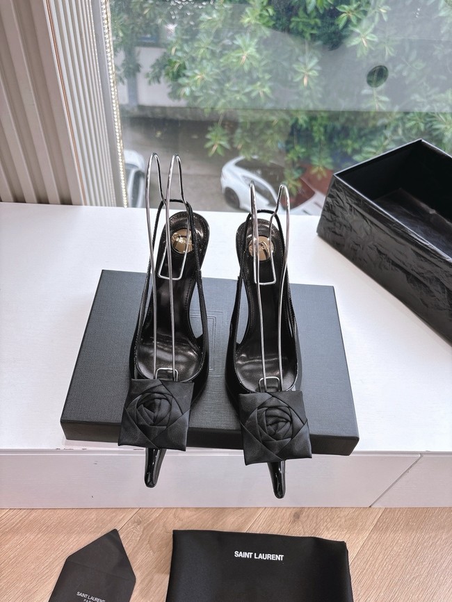 YSL AMALIA slingback pumps in satin crepe 21025-1