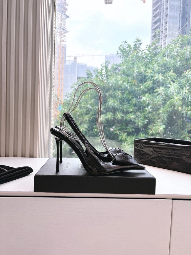 YSL AMALIA slingback pumps in satin crepe 21025-1