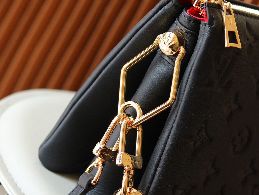 Louis Vuitton Original Leather SKI Coussin BB M20547 Black Gold-Tone